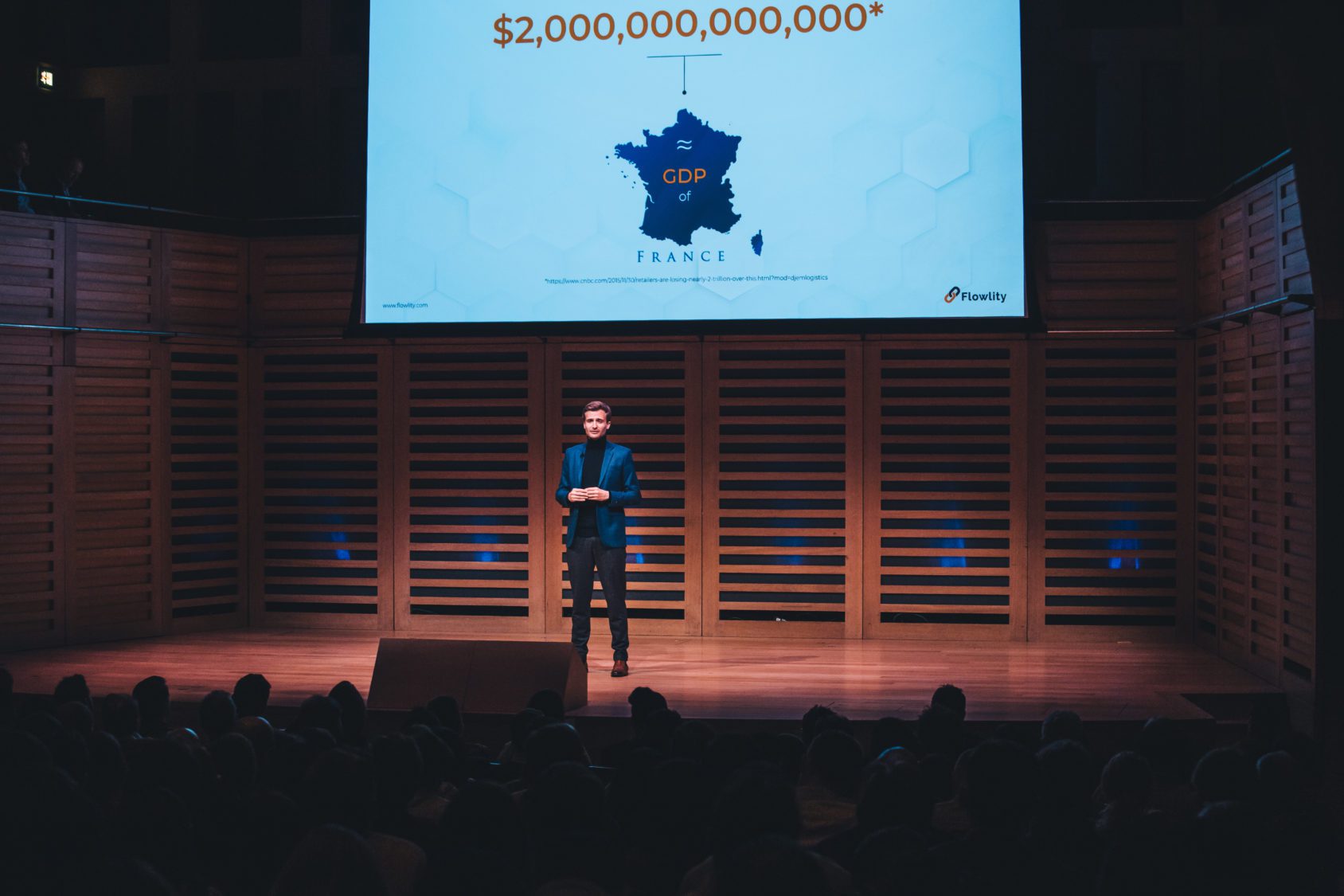 Jean-Baptiste pitches at Demo Day